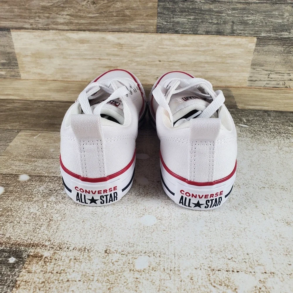 Converse Chuck Taylor All Star Malden Kids Shoes Sz 3.5 White Garnet Sneakers